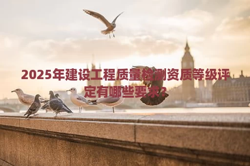 2025年建设工程质量检测资质等级评定有哪些要求？