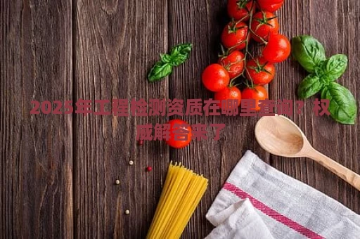 2025年工程检测资质在哪里查询？权威解答来了